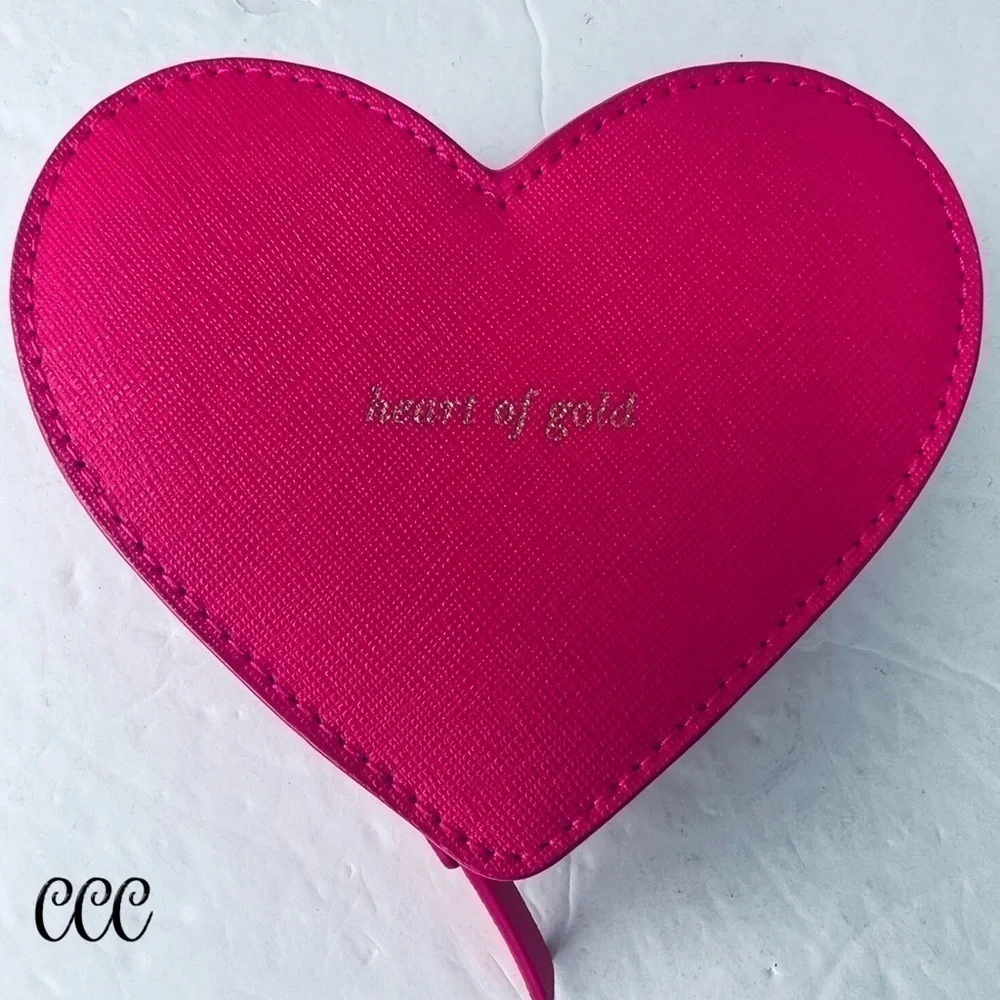 Kate Spade Heart of Gold Red Pink Coin Bag